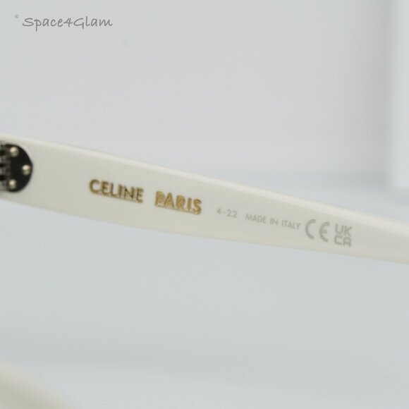 BRAND NEW Celine CL40251U 25A White Grey Cat Eye Women Sunglasses CL 40251U - Picture 7 of 8